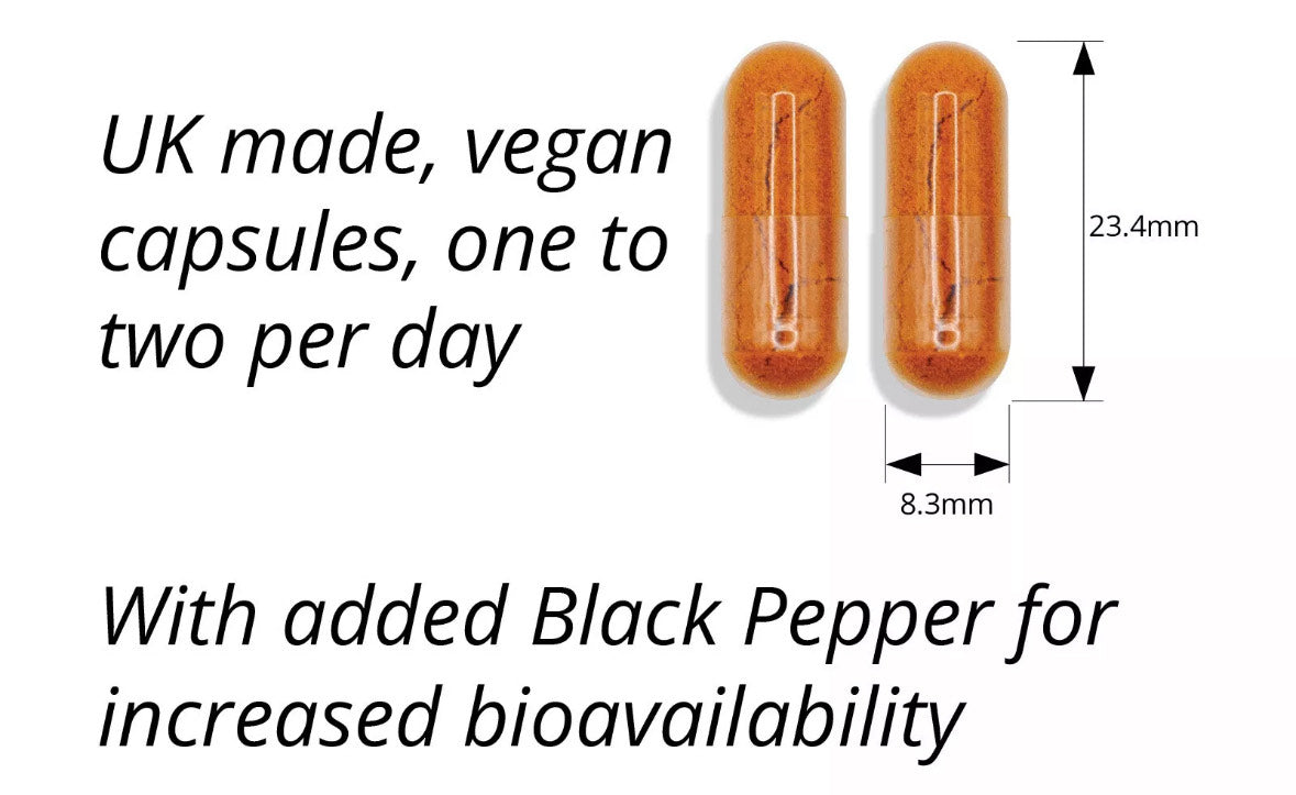 Turmeric 600mg Capsules with 5mg of Black Pepper