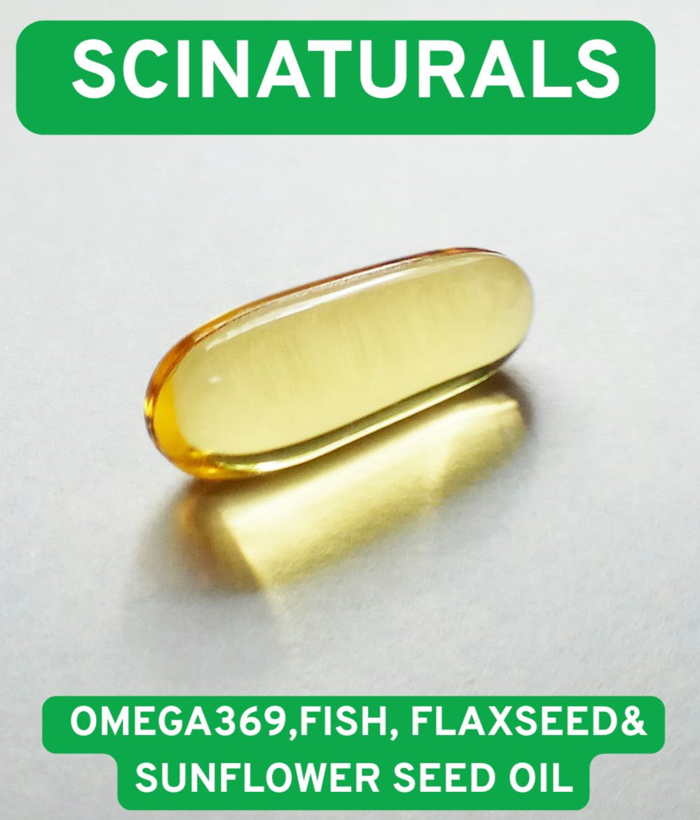 Omega 3 6 9 Softgels 1000mg, Fish, Flaxseed & Sunflower Seed Oils
