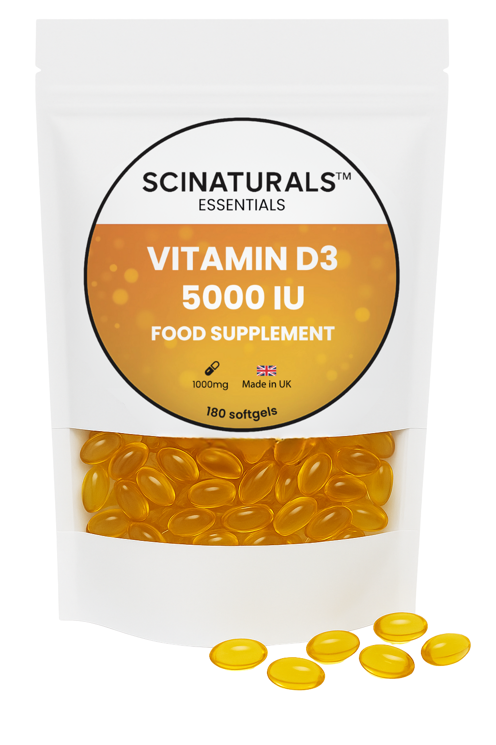 Vitamin D3 5000 iu , Cholecalciferol Vitamin D Supplements for Bones, Immune System & Muscle Function