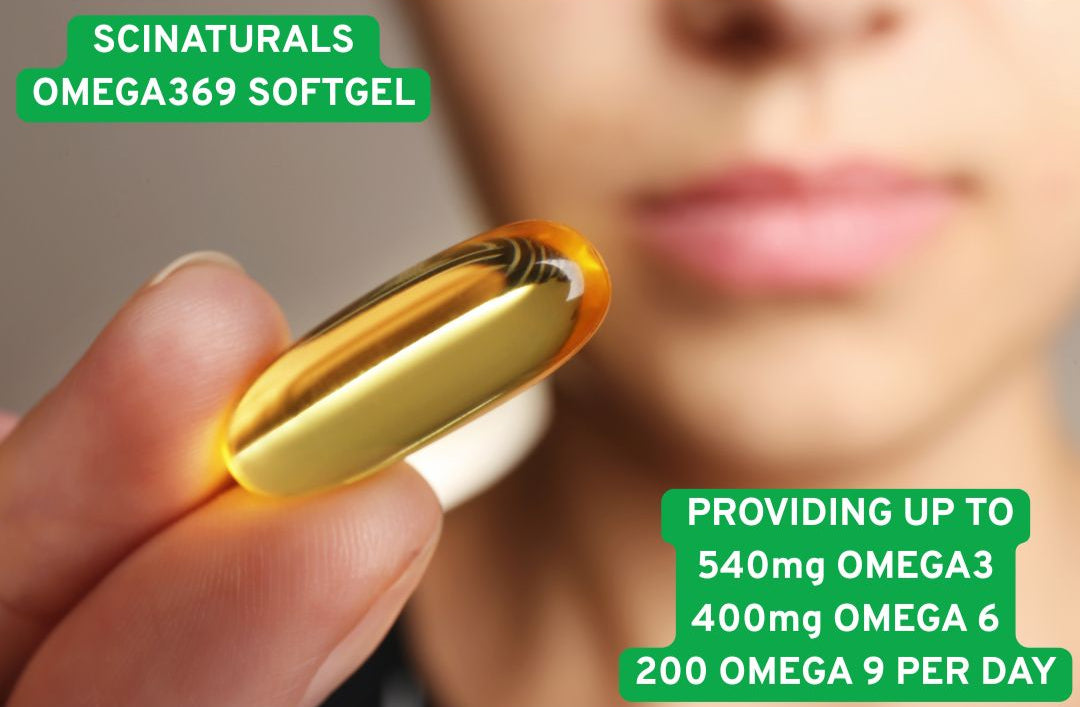 Omega 3 6 9 Softgels 1000mg, Fish, Flaxseed & Sunflower Seed Oils