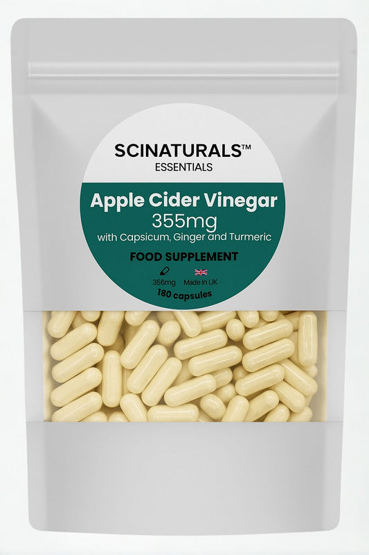 Apple Cider Vinegar 355mg Capsules: With Capsicum, Ginger & Turmeric