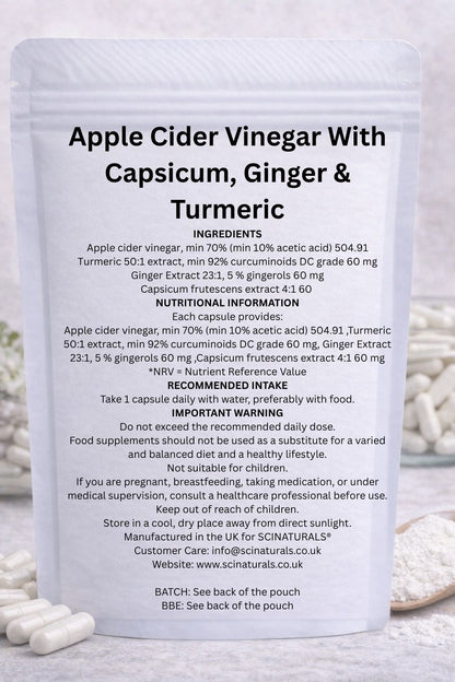 Apple Cider Vinegar  With Capsicum, Ginger & Turmeric