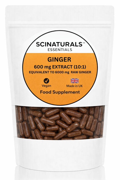 Ginger Extract Capsules 6000mg Equivalent (10:1) - High-strength