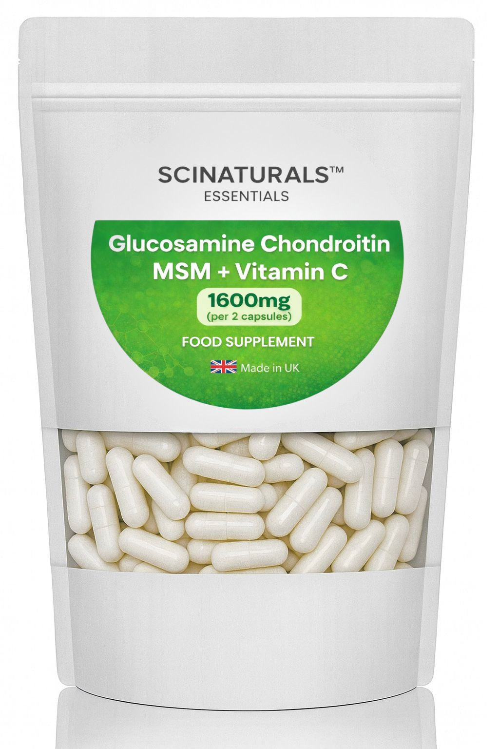 Glucosamine Chondroitin MSM and Vitamin C Complex Capsules 1600mg