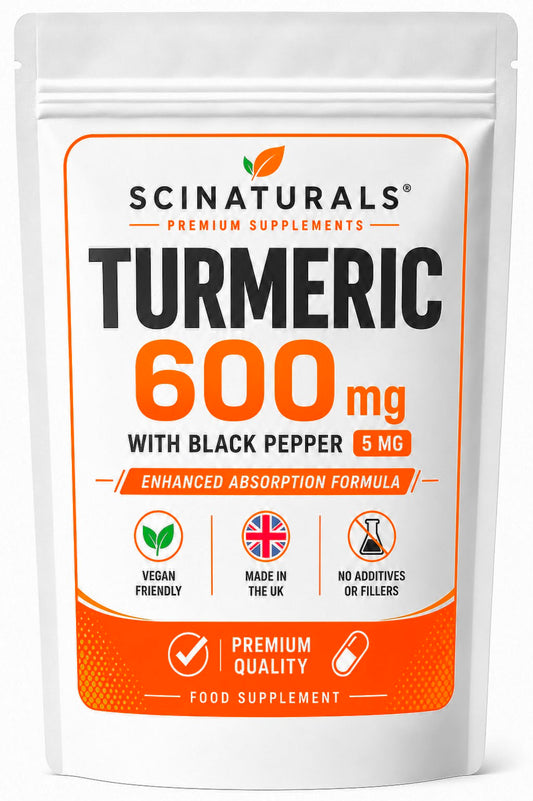 Turmeric 600mg Capsules with 5mg of Black Pepper