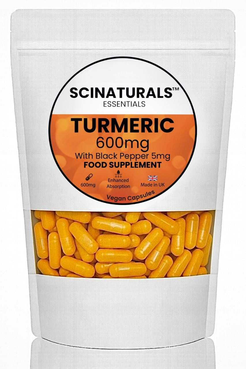 Turmeric 600mg Capsules with 5mg of Black Pepper