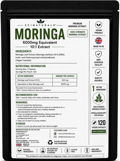 Moringa Capsules 6000 mg (10:1 extract)