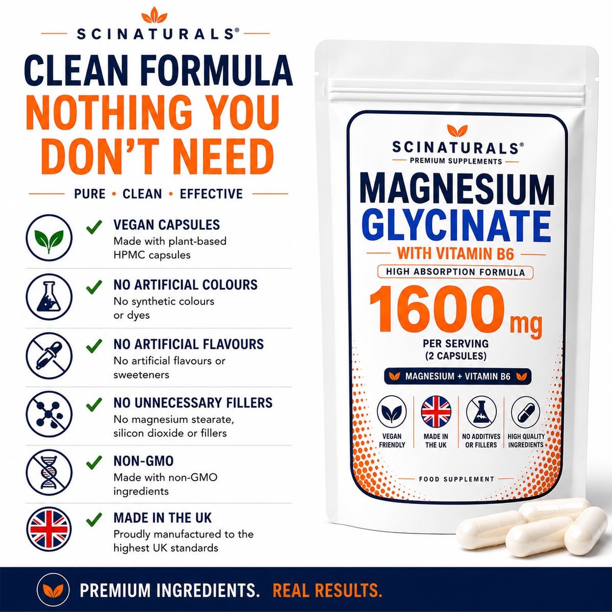 Magnesium Glycinate 750mg with Vitamin B6