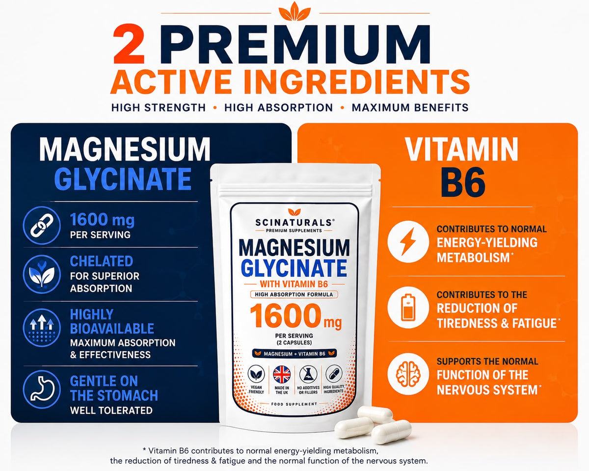Magnesium Glycinate 750mg with Vitamin B6