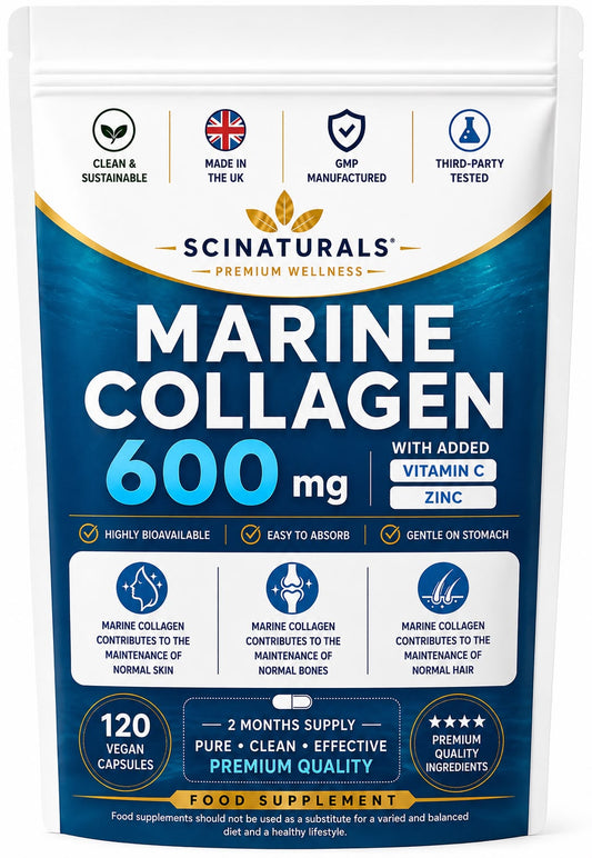 Hydrolysed Type 1 Marine Collagen 600mg with Vitamin C & Zinc