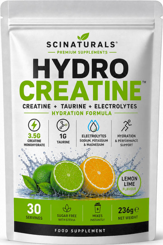 HydroCreatine – Creatine + Taurine + Electrolytes | Lemon Lime | 30 Servings