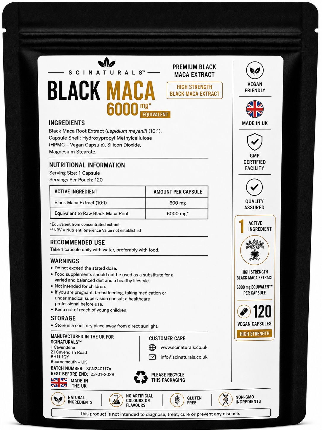 Black Maca 6000 mg (10:1 Extract)