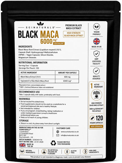 Black Maca 6000 mg (10:1 Extract)